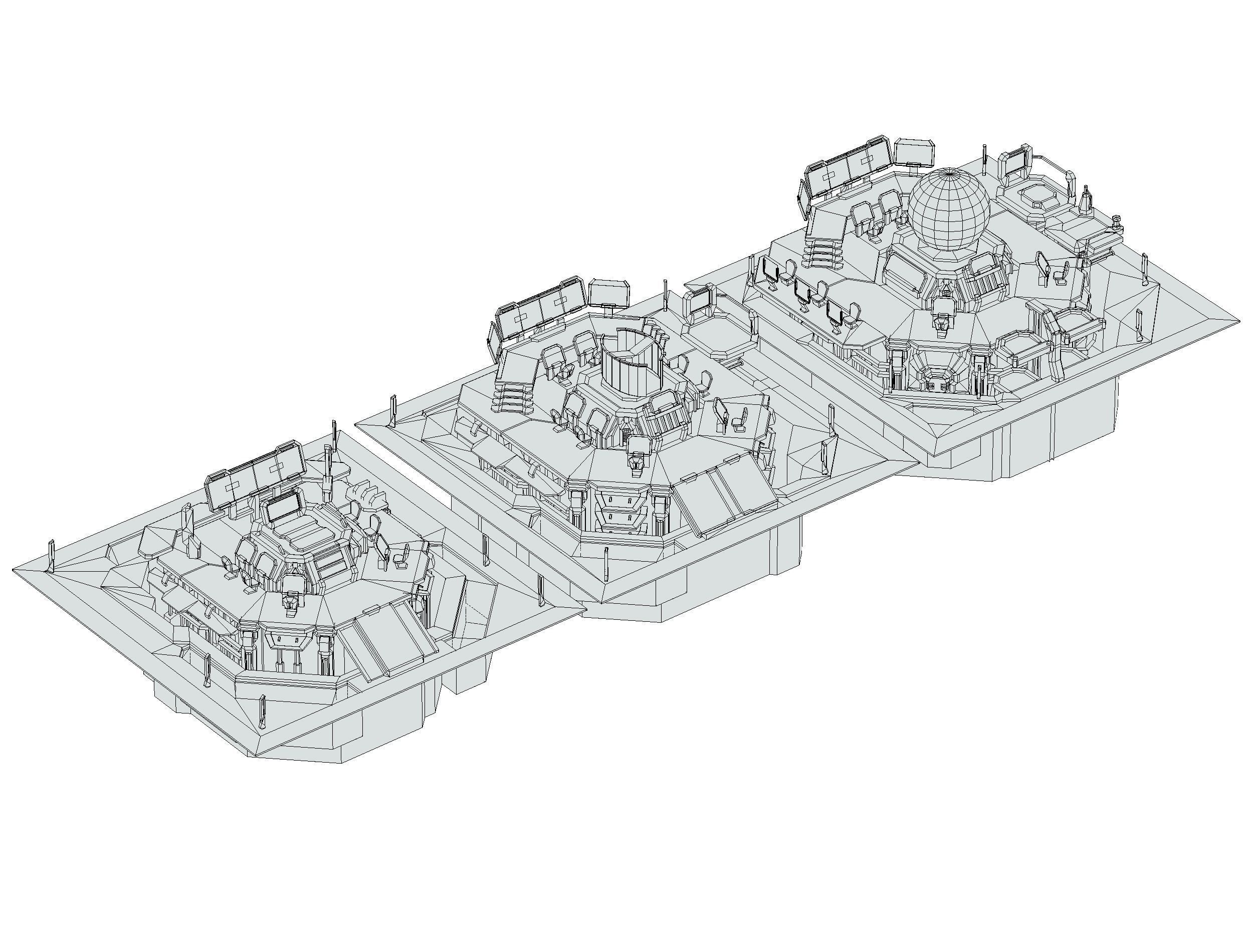 isometrical Missing Room Headquarters 3 Low-poly 3D model_22
