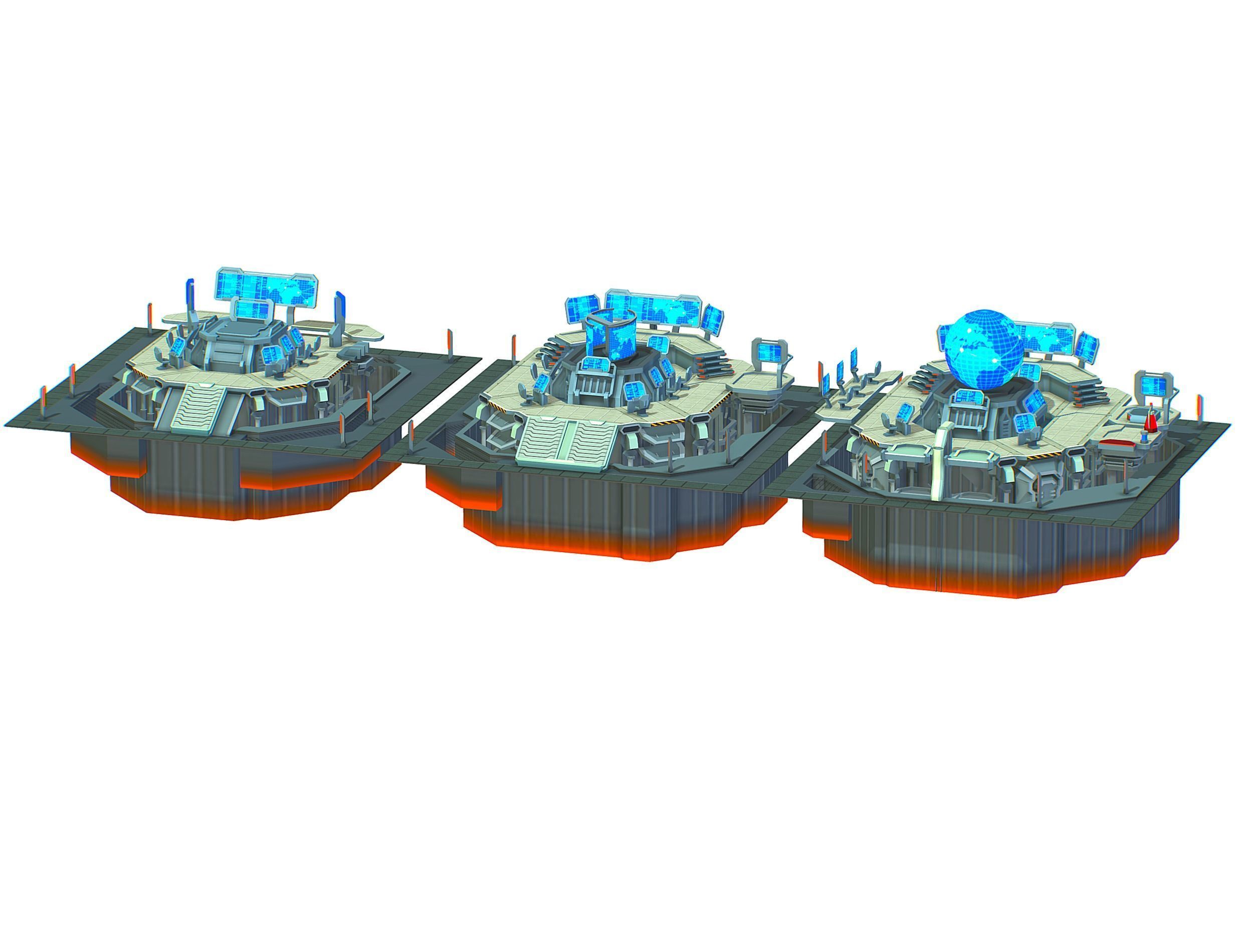 isometrical Missing Room Headquarters 3 Low-poly 3D model_5