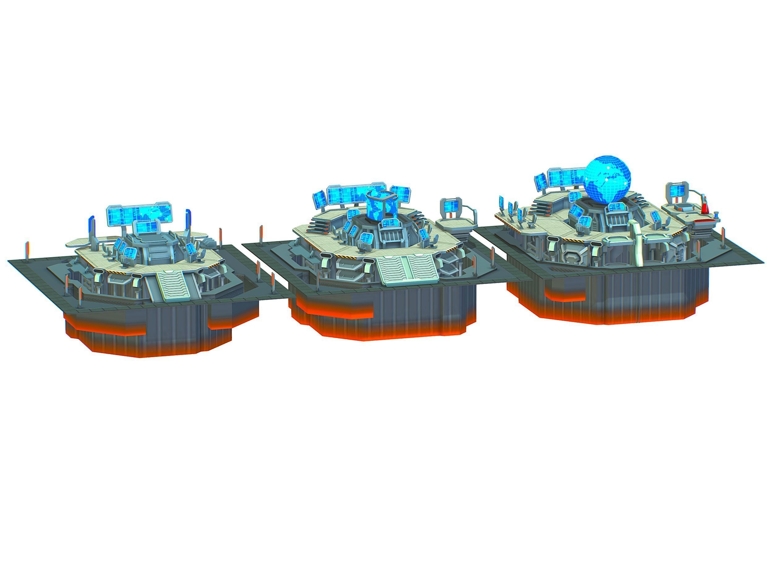 isometrical Missing Room Headquarters 3 Low-poly 3D model_4