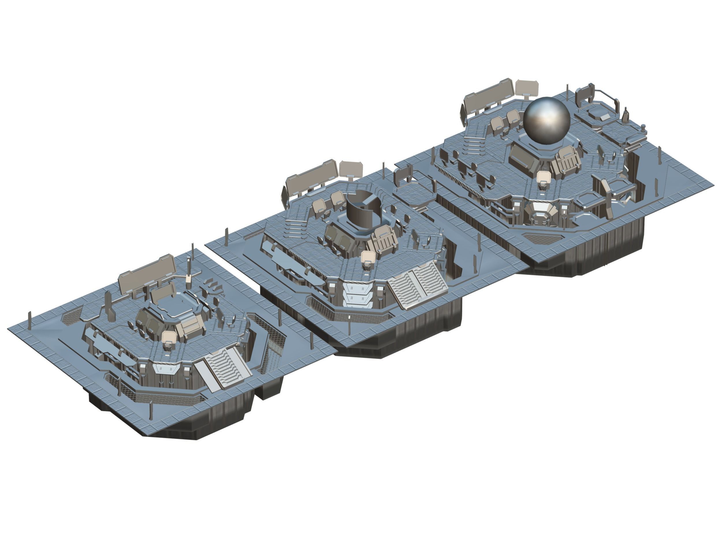 isometrical Missing Room Headquarters 3 Low-poly 3D model_21