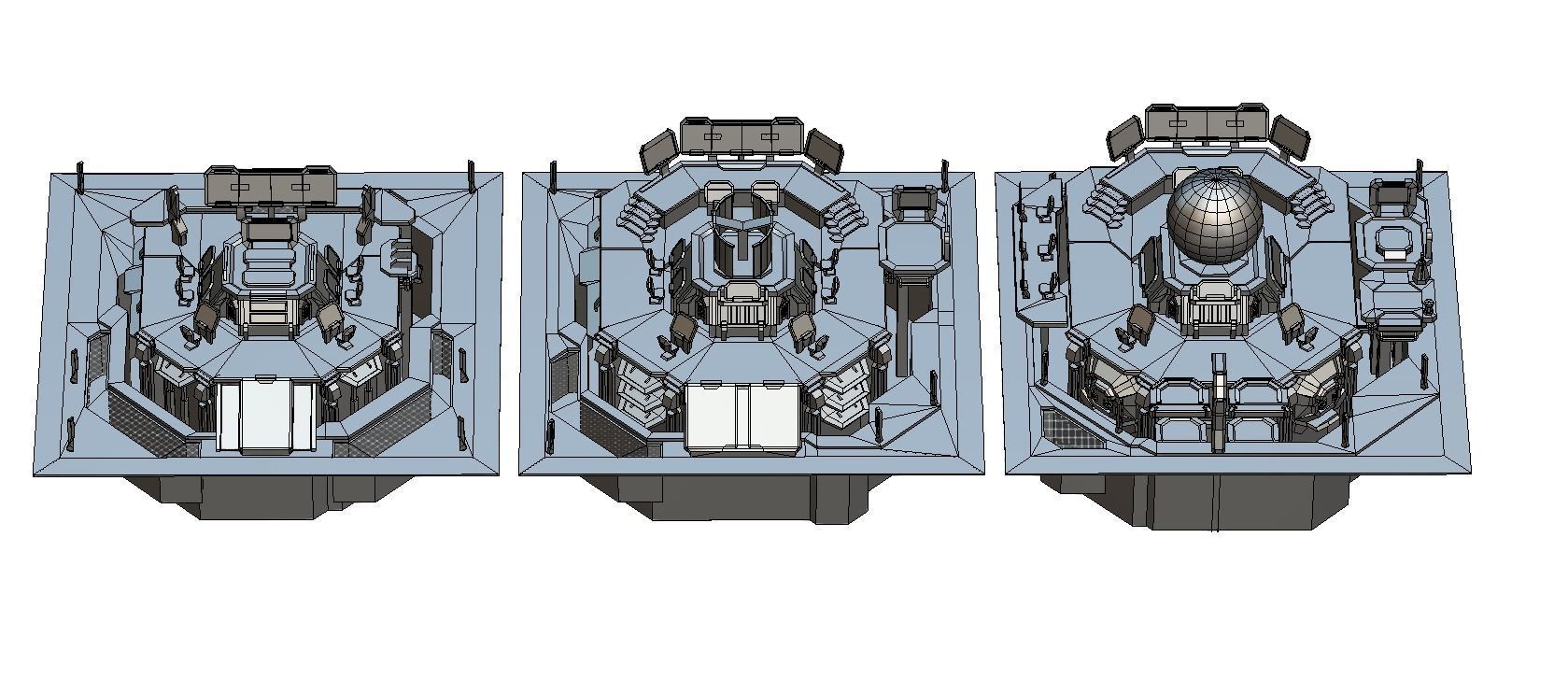 isometrical Missing Room Headquarters 3 Low-poly 3D model_27