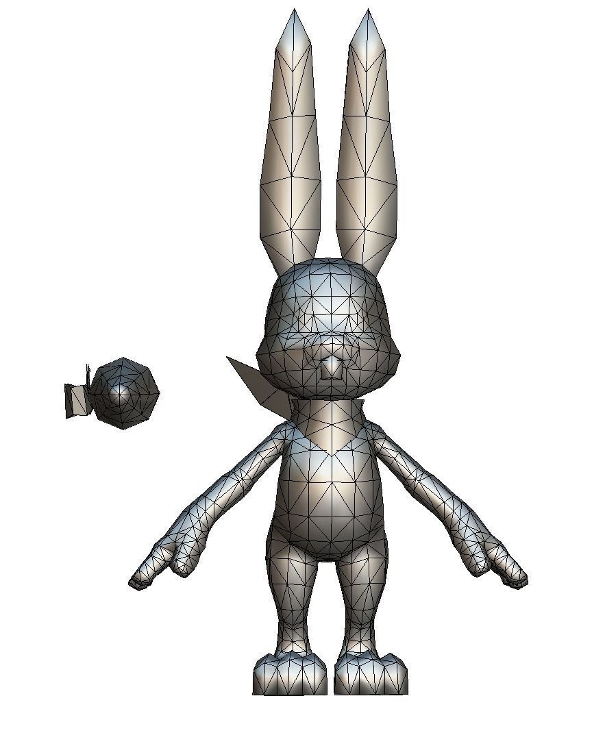 Easter Bunny Low Poly Cartoon 2023 Low-poly 3D model_7