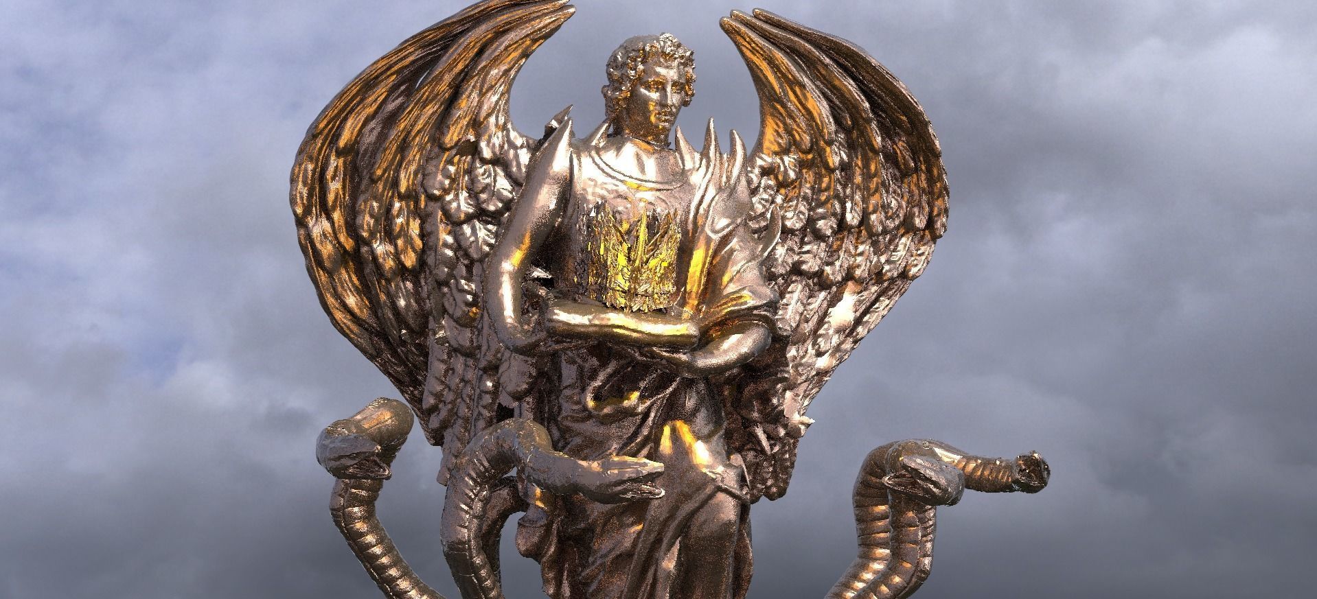 Kings Crown Arch Angel 3 versions  3D model_2