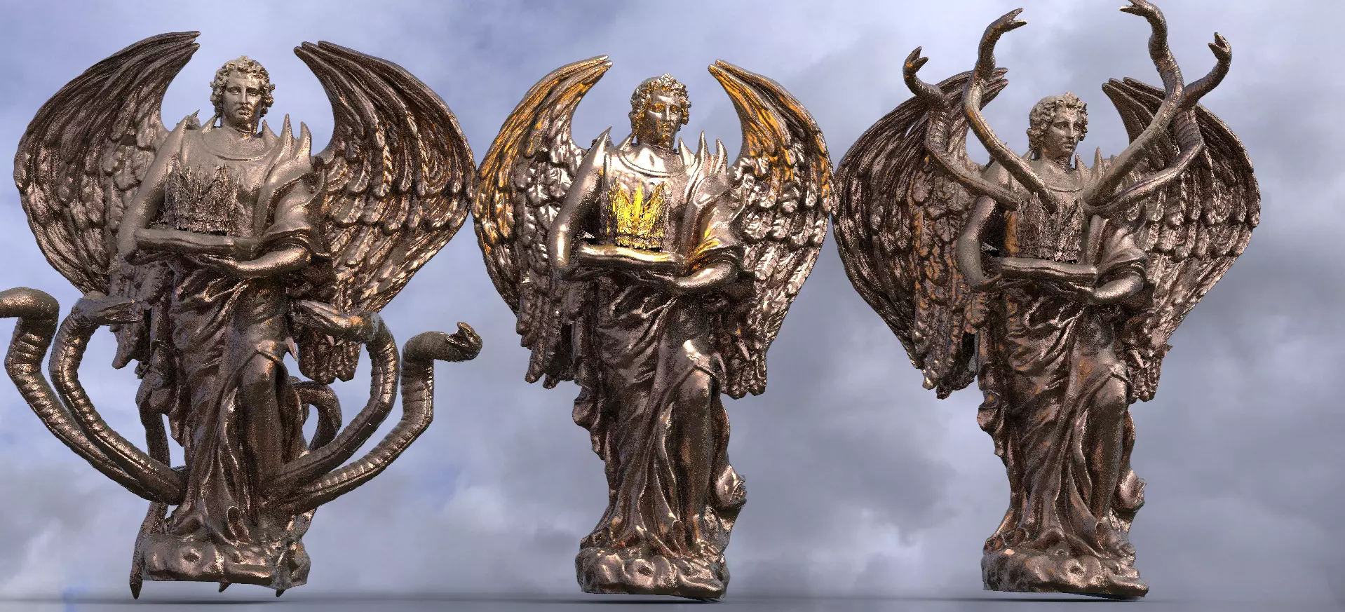 Kings Crown Arch Angel 3 versions  3D model_0
