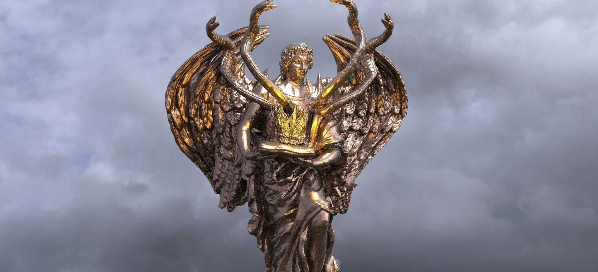 Kings Crown Arch Angel 3 versions  3D model_3