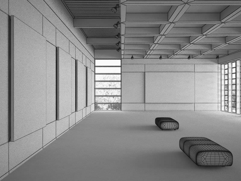 Art Gallery Scene 3D model_1