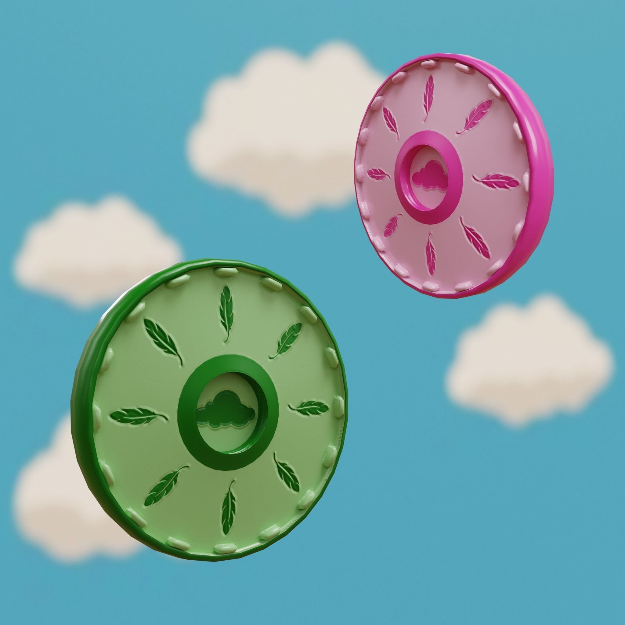 Cartoon Coins Pack01 Low-poly 3D model_12