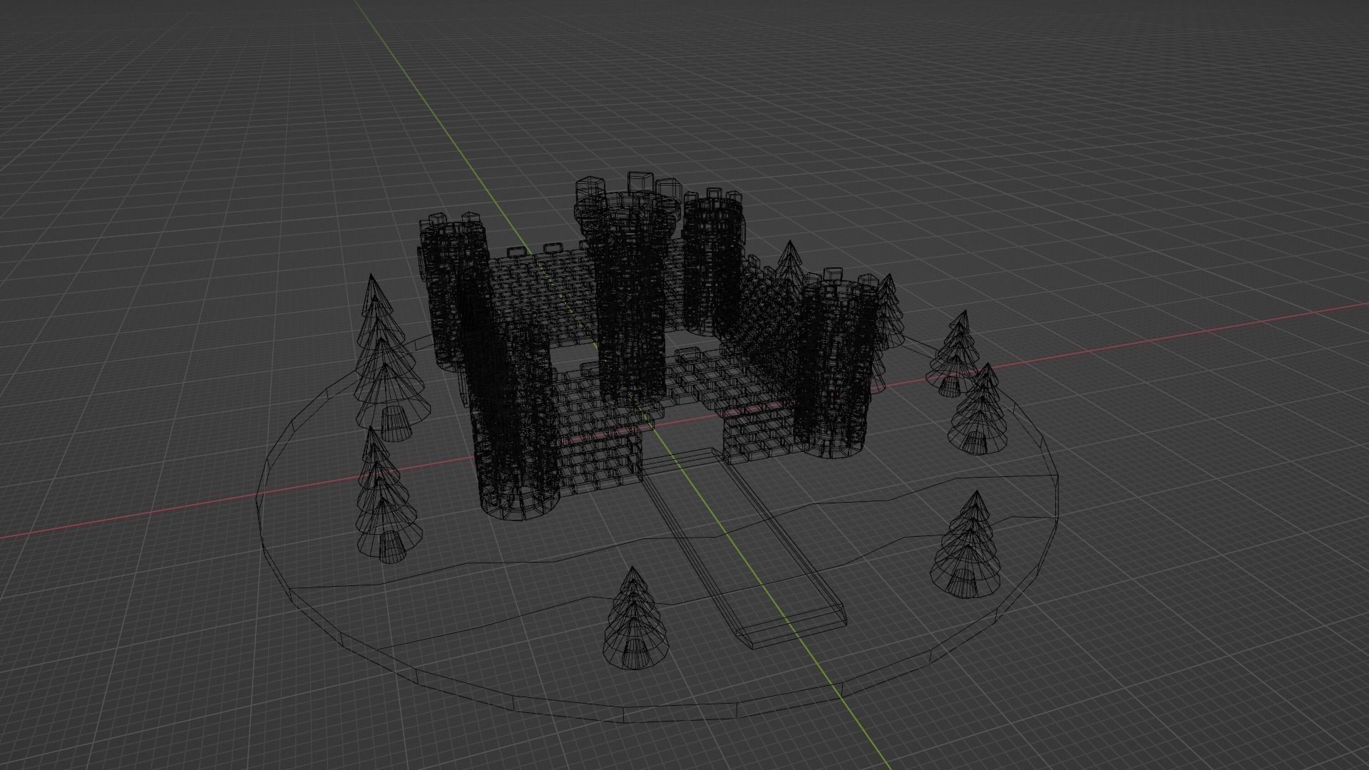 Low Poly Castle  Free low-poly 3D model_4