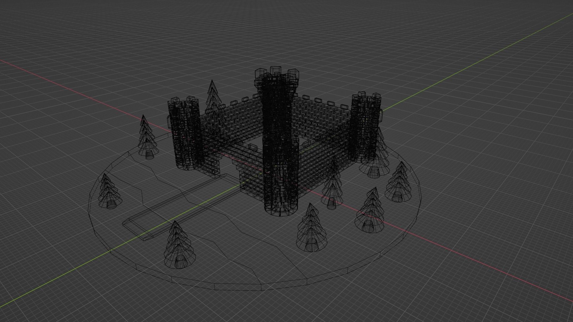 Low Poly Castle  Free low-poly 3D model_5