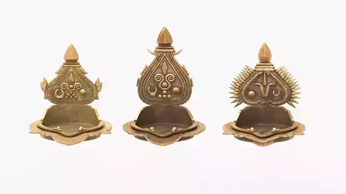 oil lamp shanku chakra tirupati balaji 