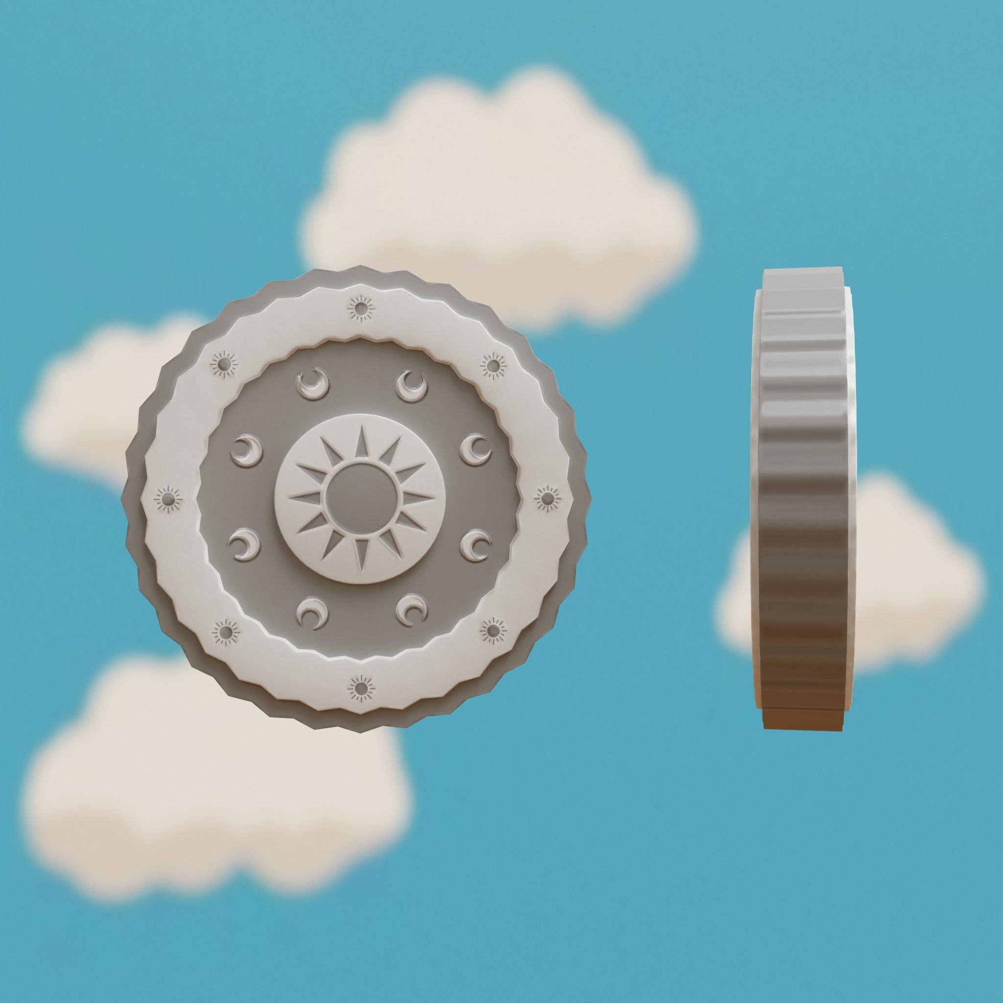 Cartoon Coins Pack02 Low-poly 3D model_13