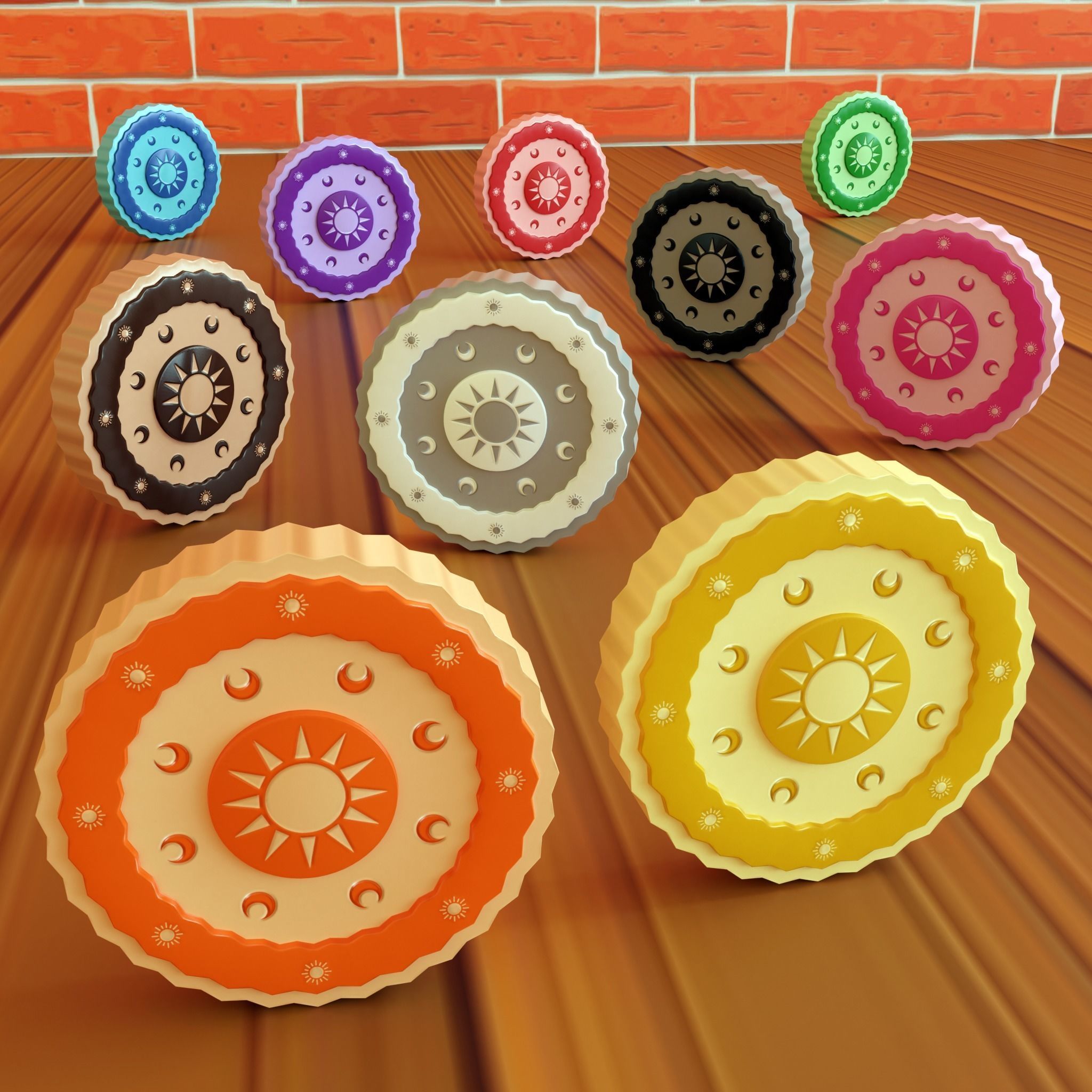 Cartoon Coins Pack02 Low-poly 3D model_15