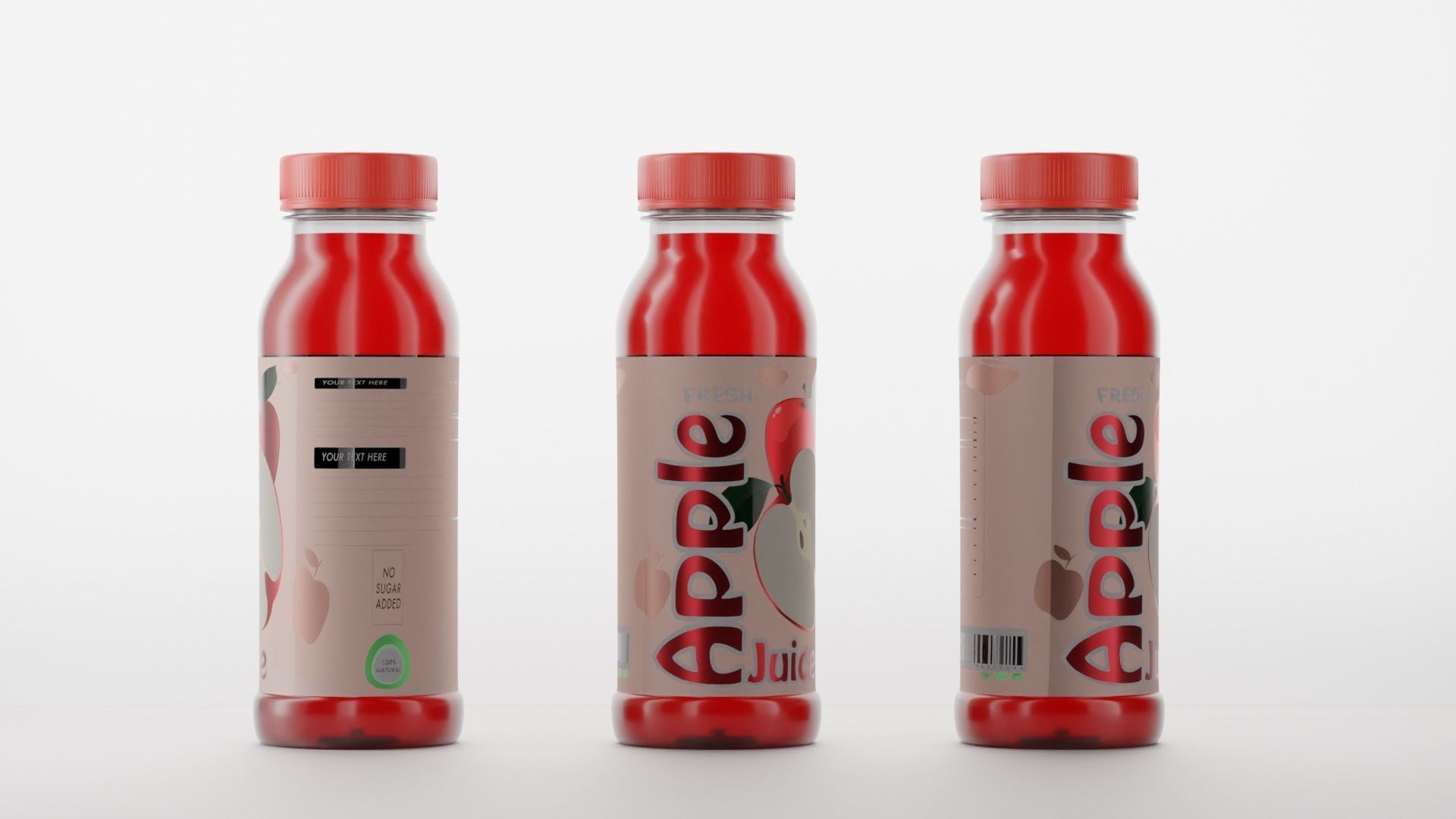 Juice Bottle Mockup 3D model 3D model_0