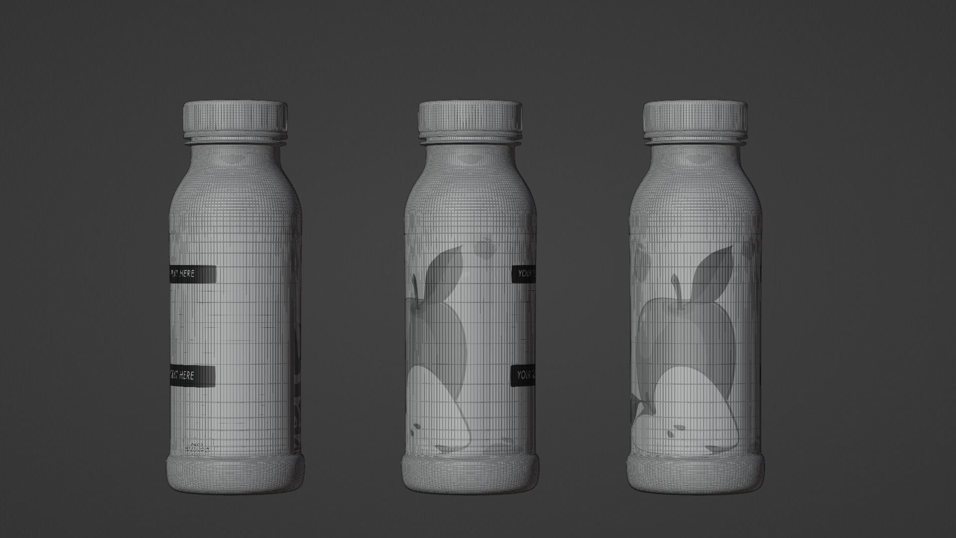 Juice Bottle Mockup 3D model 3D model_2