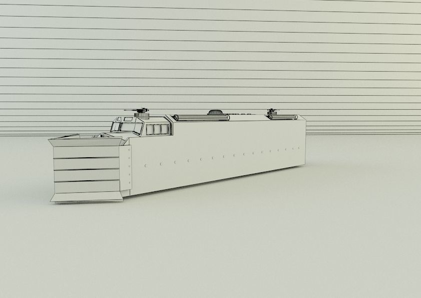 armored locomotive train 3D model_26