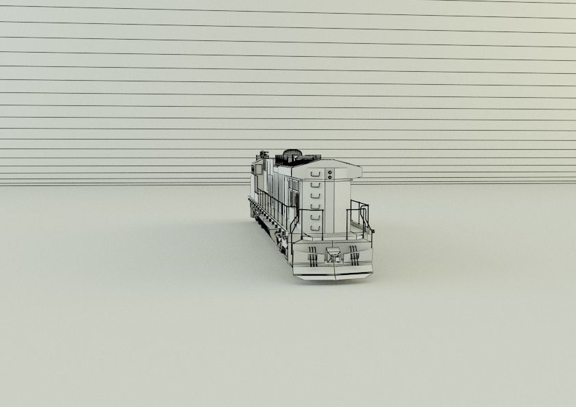 armored locomotive train 3D model_42