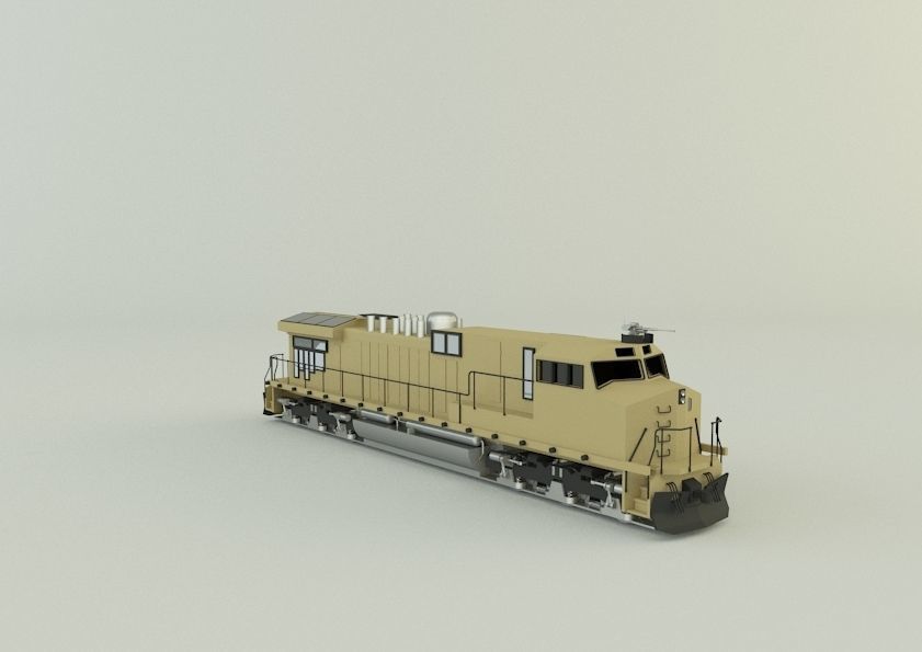 armored locomotive train 3D model_22