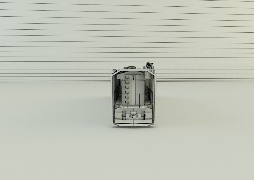 armored locomotive train 3D model_34