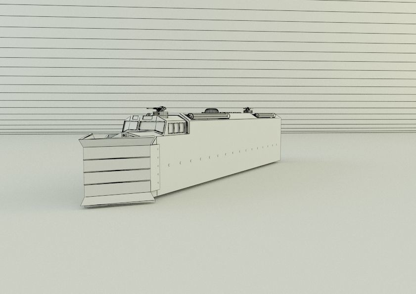 armored locomotive train 3D model_32