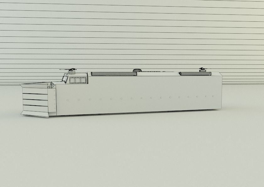 armored locomotive train 3D model_24