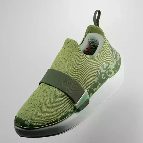  Sneakers Low Green 3D model 3D model