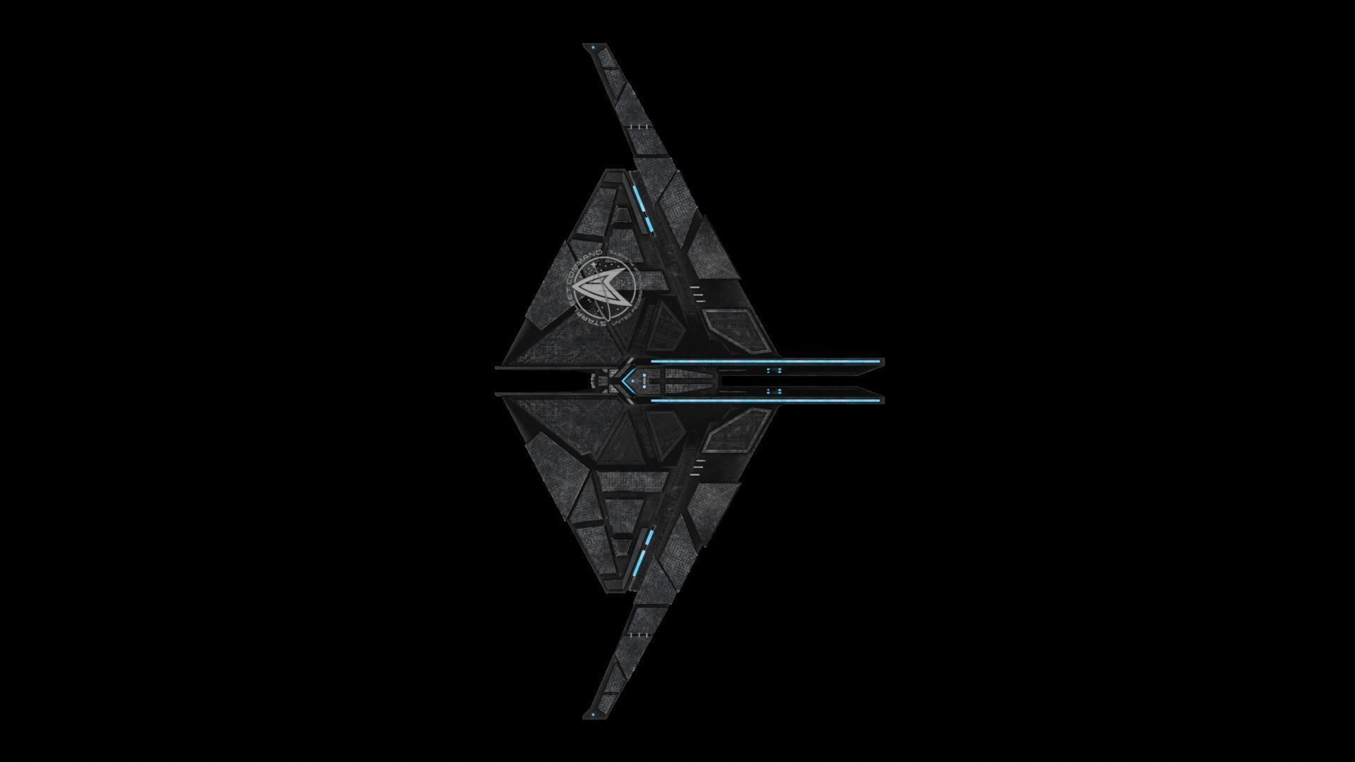 Star Trek Deimos-Class Synth Ship Low-poly 3D model_5