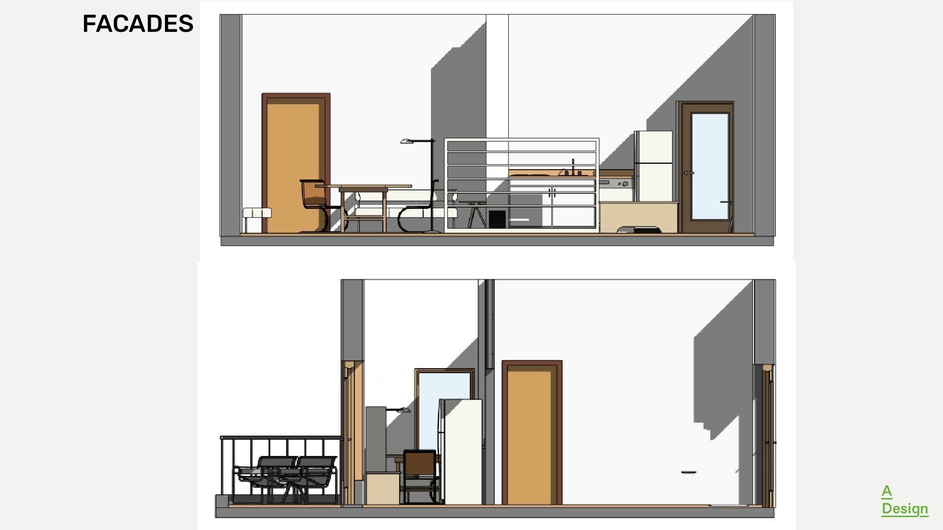 Apartment 50m2 - Revit 3D model_5