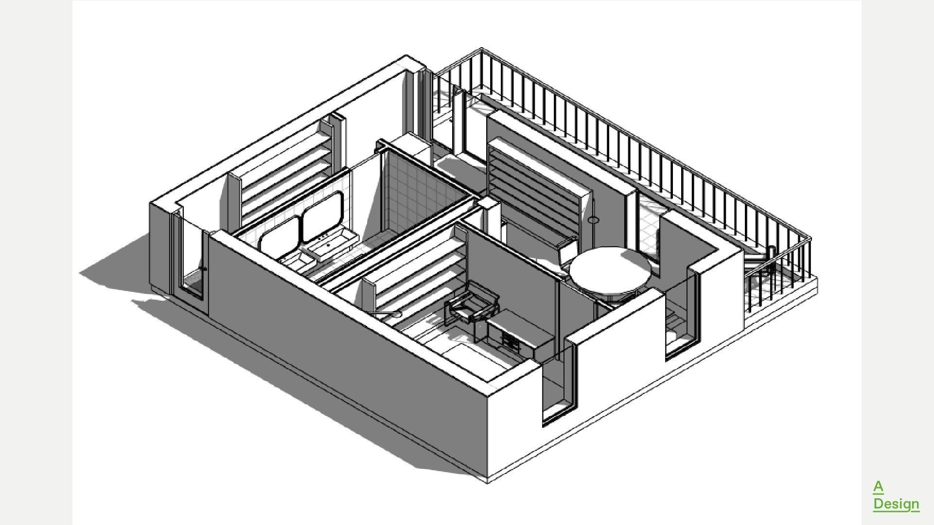 Apartment 50m2 - Revit 3D model_9
