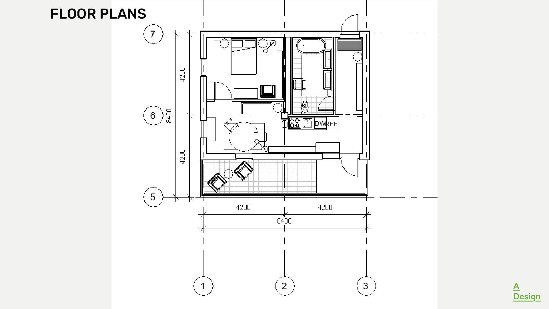 Apartment 50m2 - Revit 3D model_4