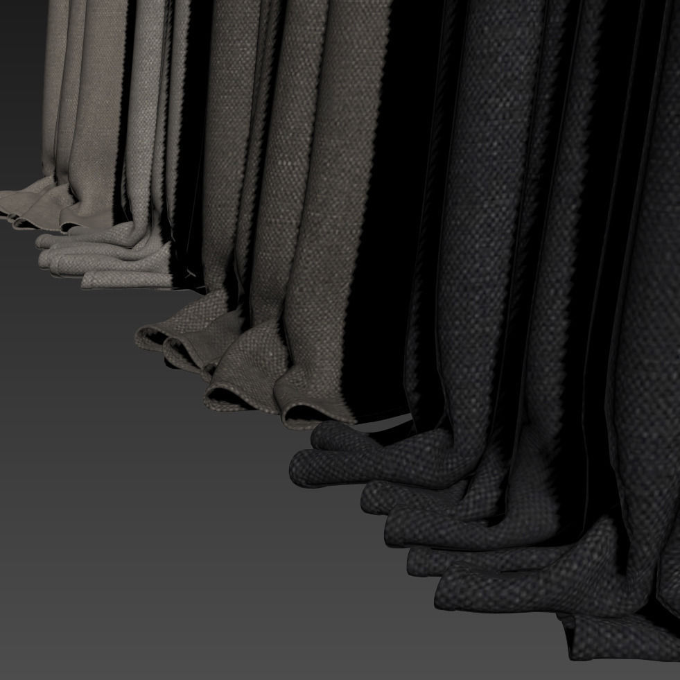 Curtains 3D model_5
