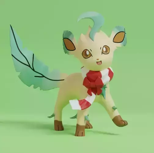 Pokemon - Christmas Leafeon 3D print model