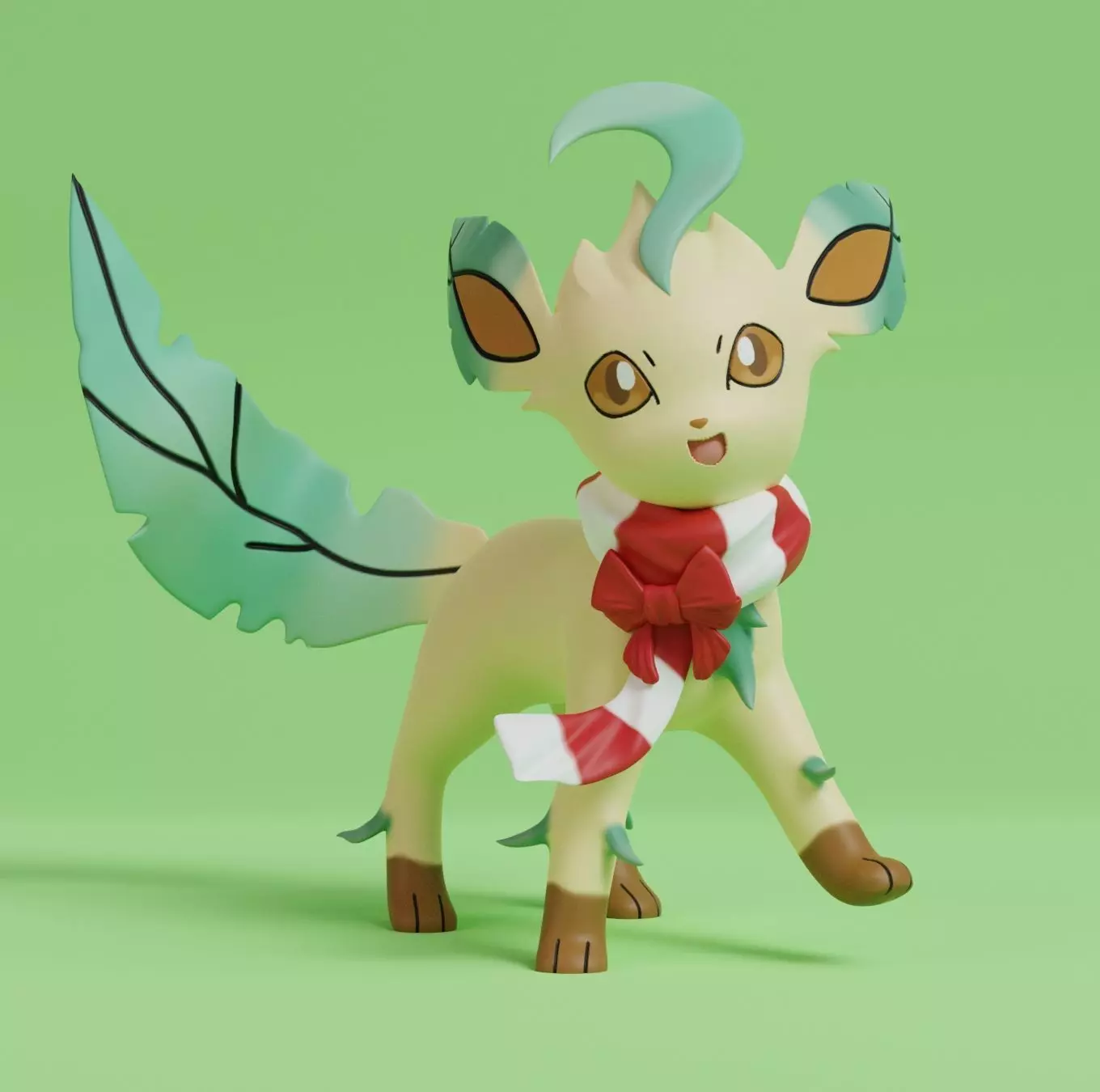 Pokemon - Christmas Leafeon 3D print model_0