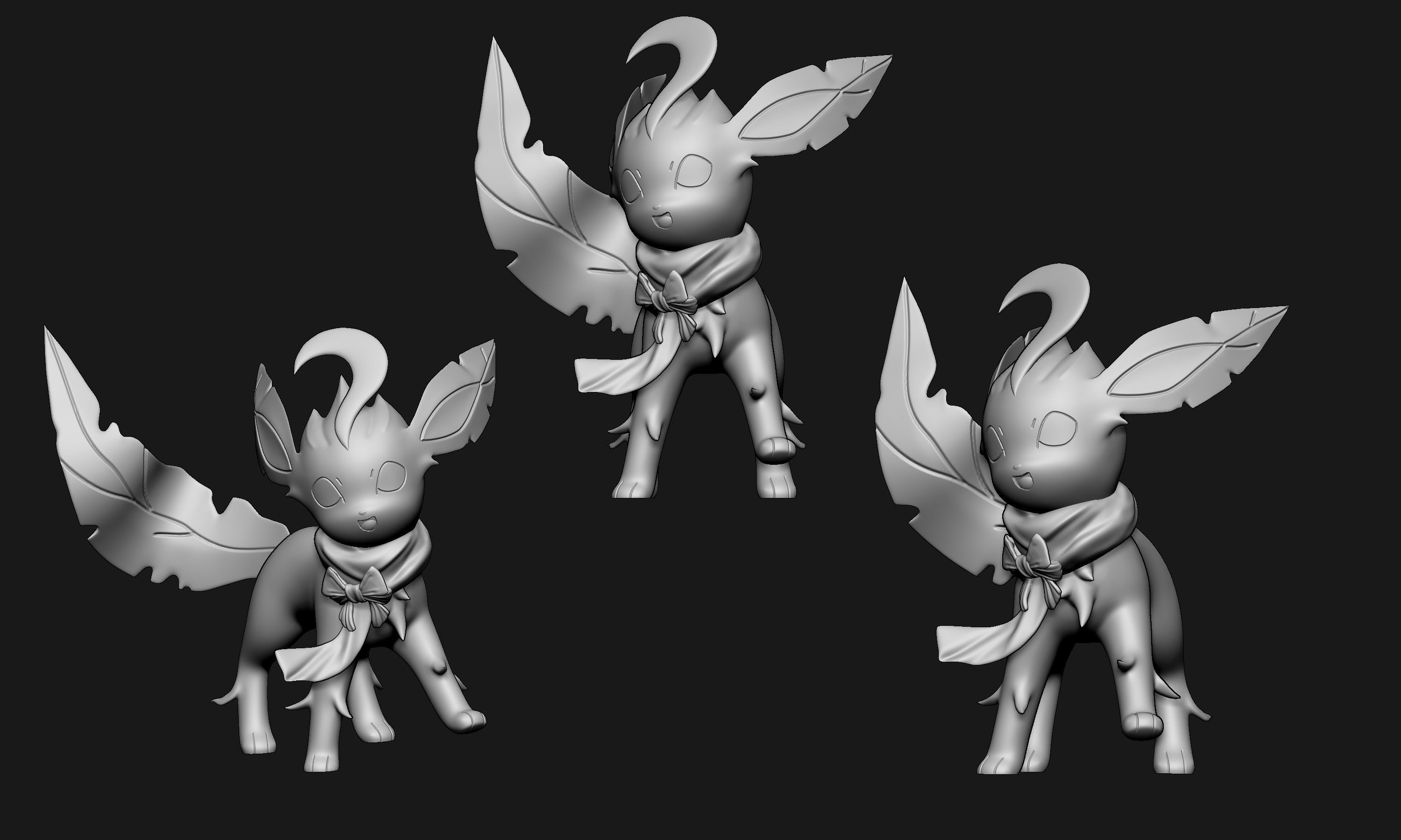 Pokemon - Christmas Leafeon 3D print model_6