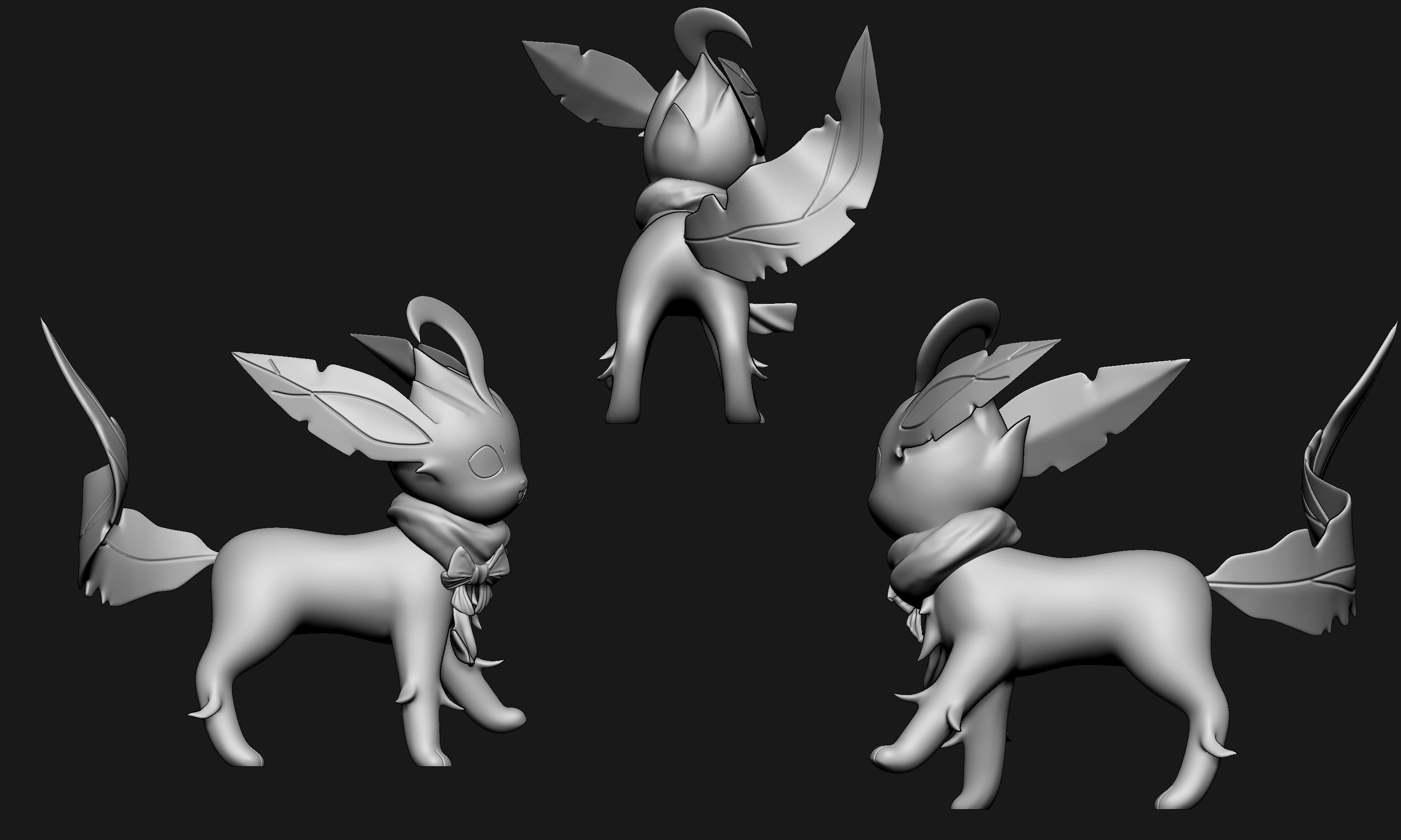 Pokemon - Christmas Leafeon 3D print model_7