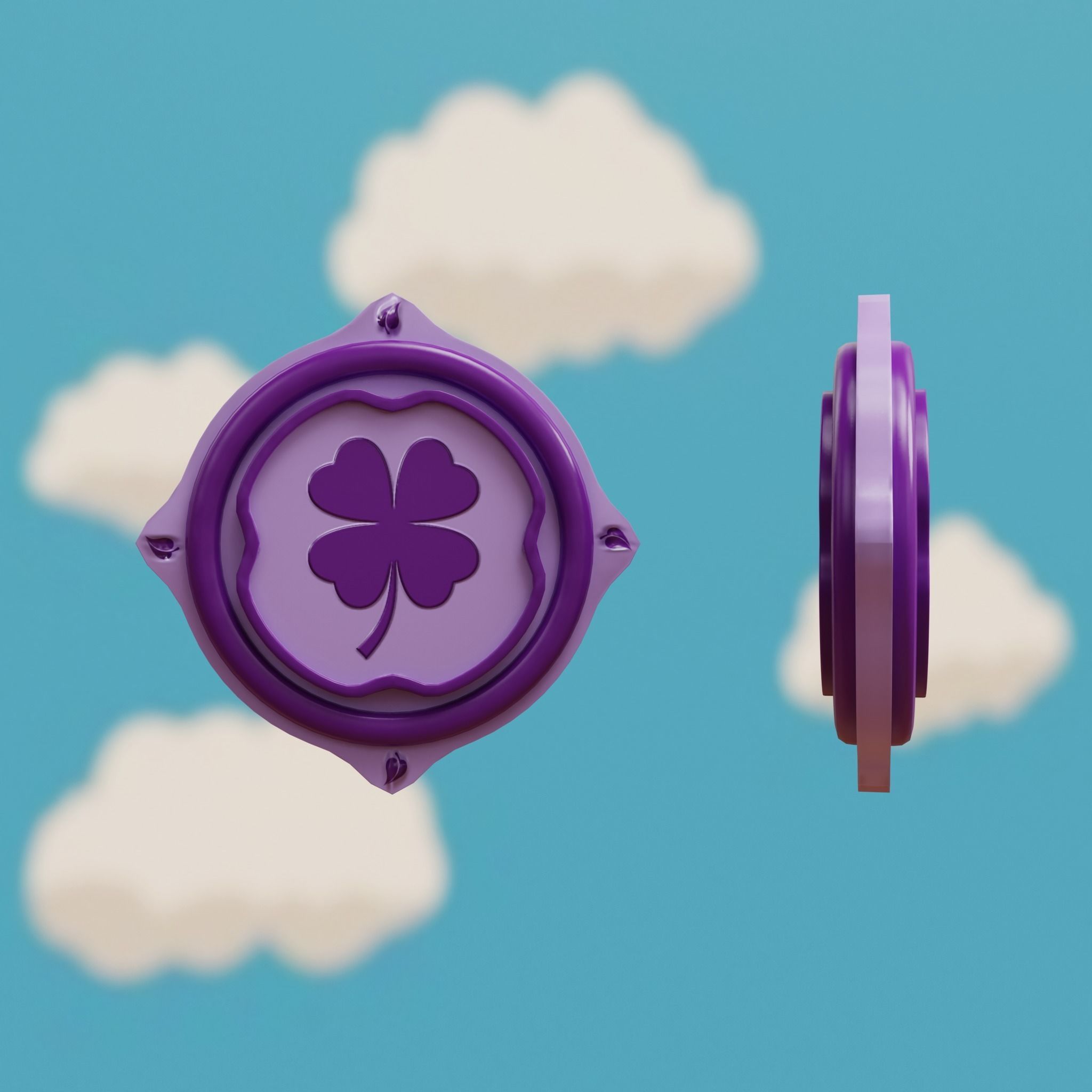 Cartoon Coins Pack05 Low-poly 3D model_13