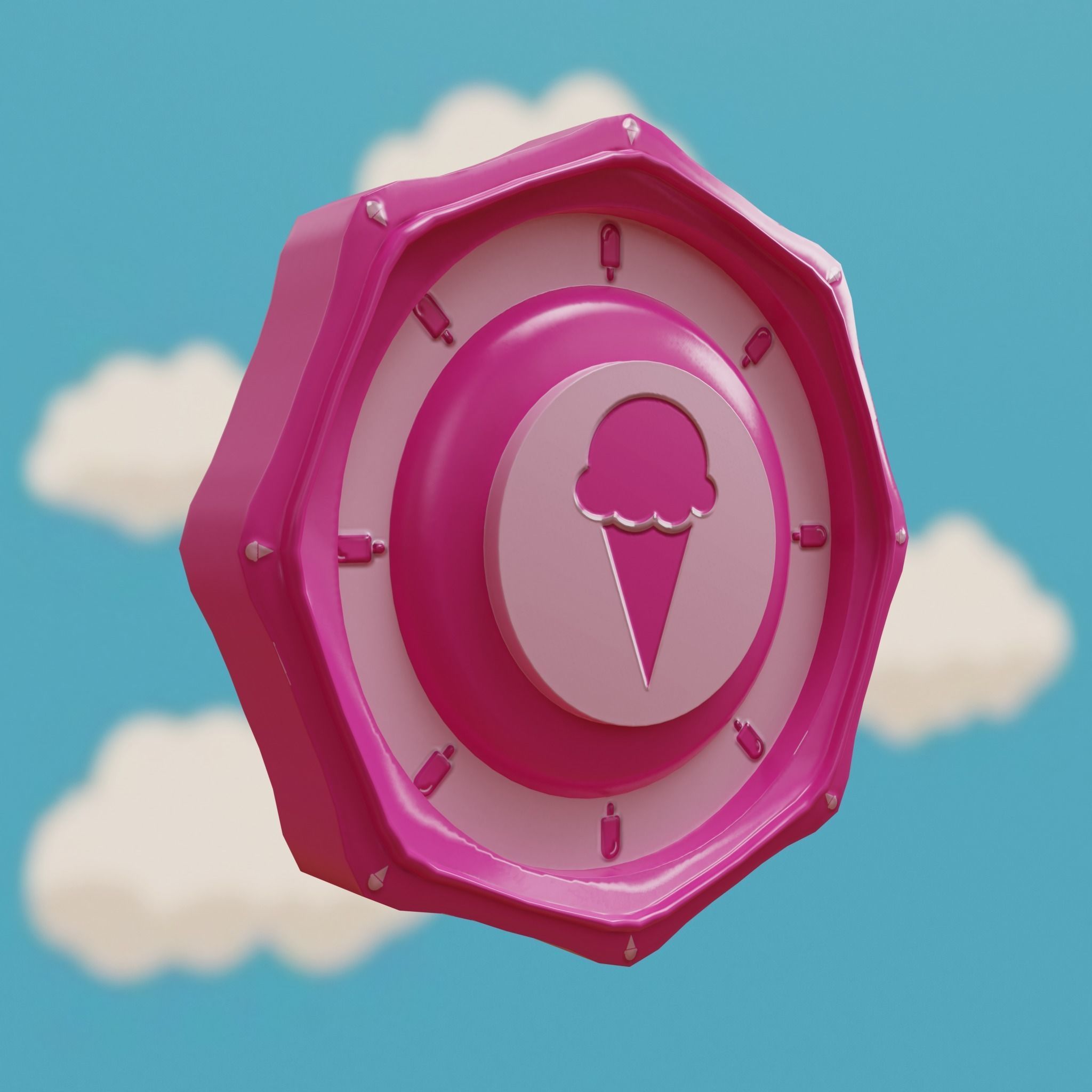 Cartoon Coins Pack05 Low-poly 3D model_2