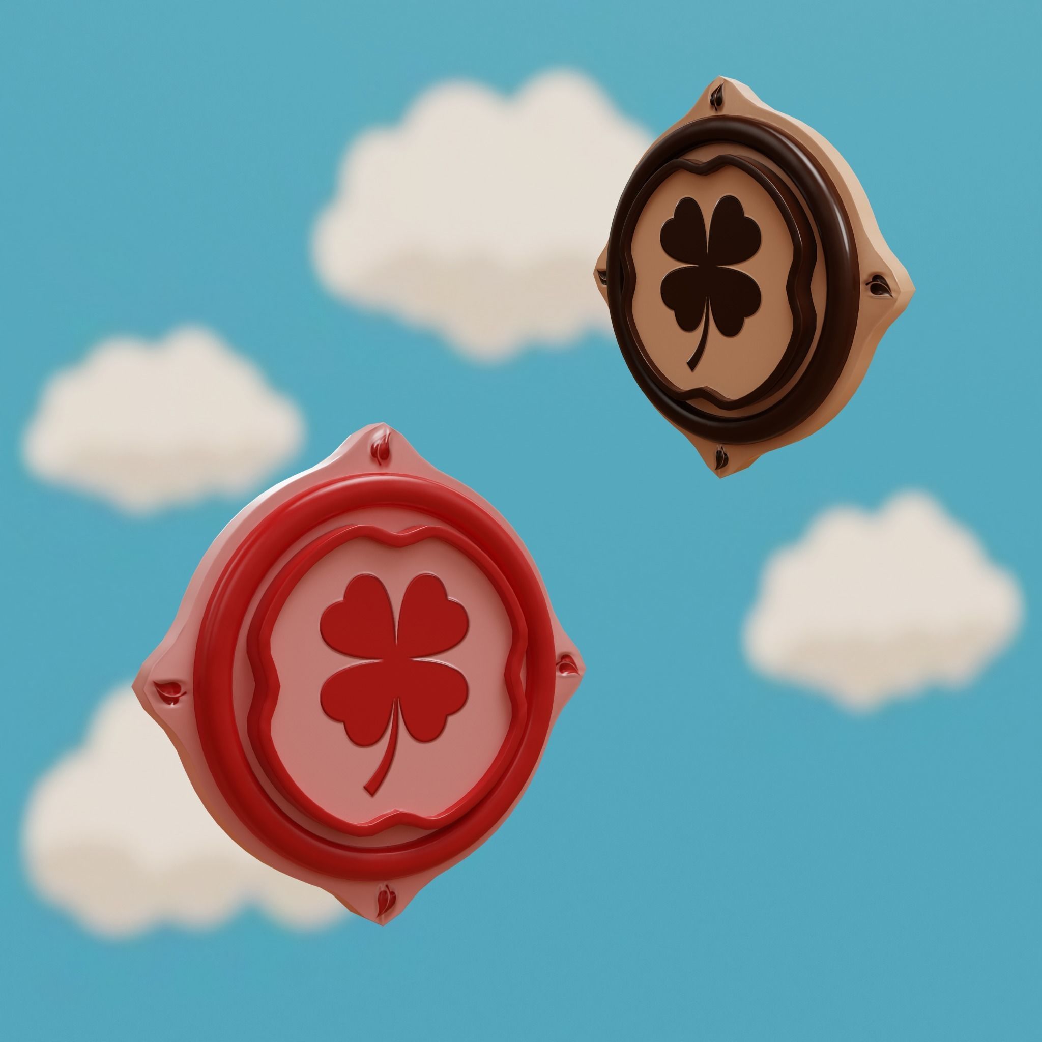 Cartoon Coins Pack05 Low-poly 3D model_12