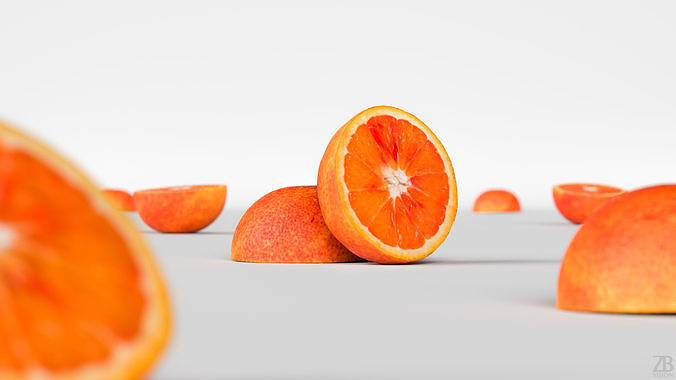 Orange 3D model 2