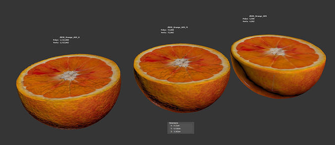 Orange 3D model 6