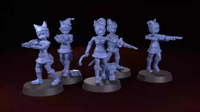 Neko Guard - Holiday Trooper Upgrade Set 3D print model