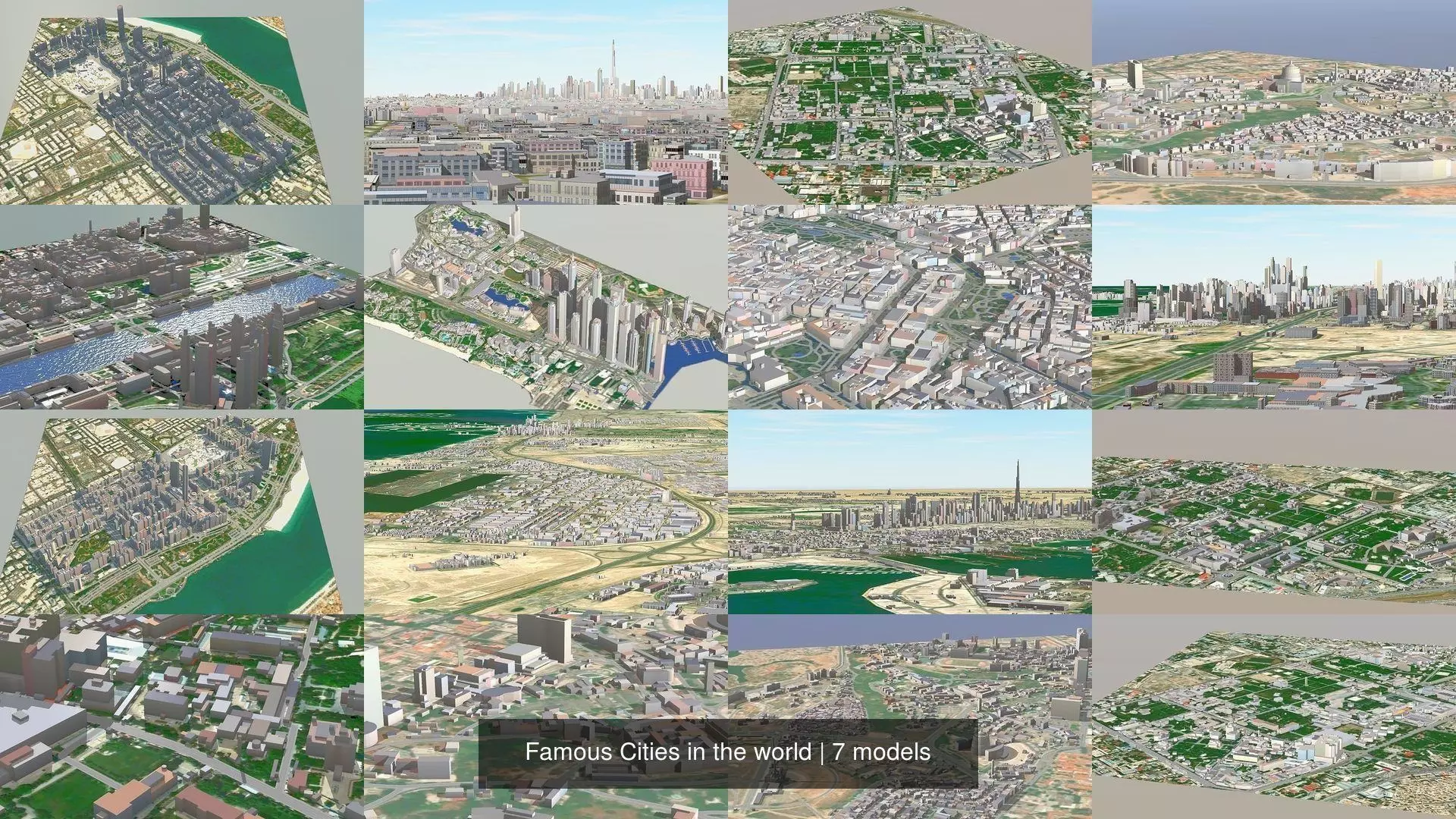 Famous Cities in the world 3D Model Collection_0
