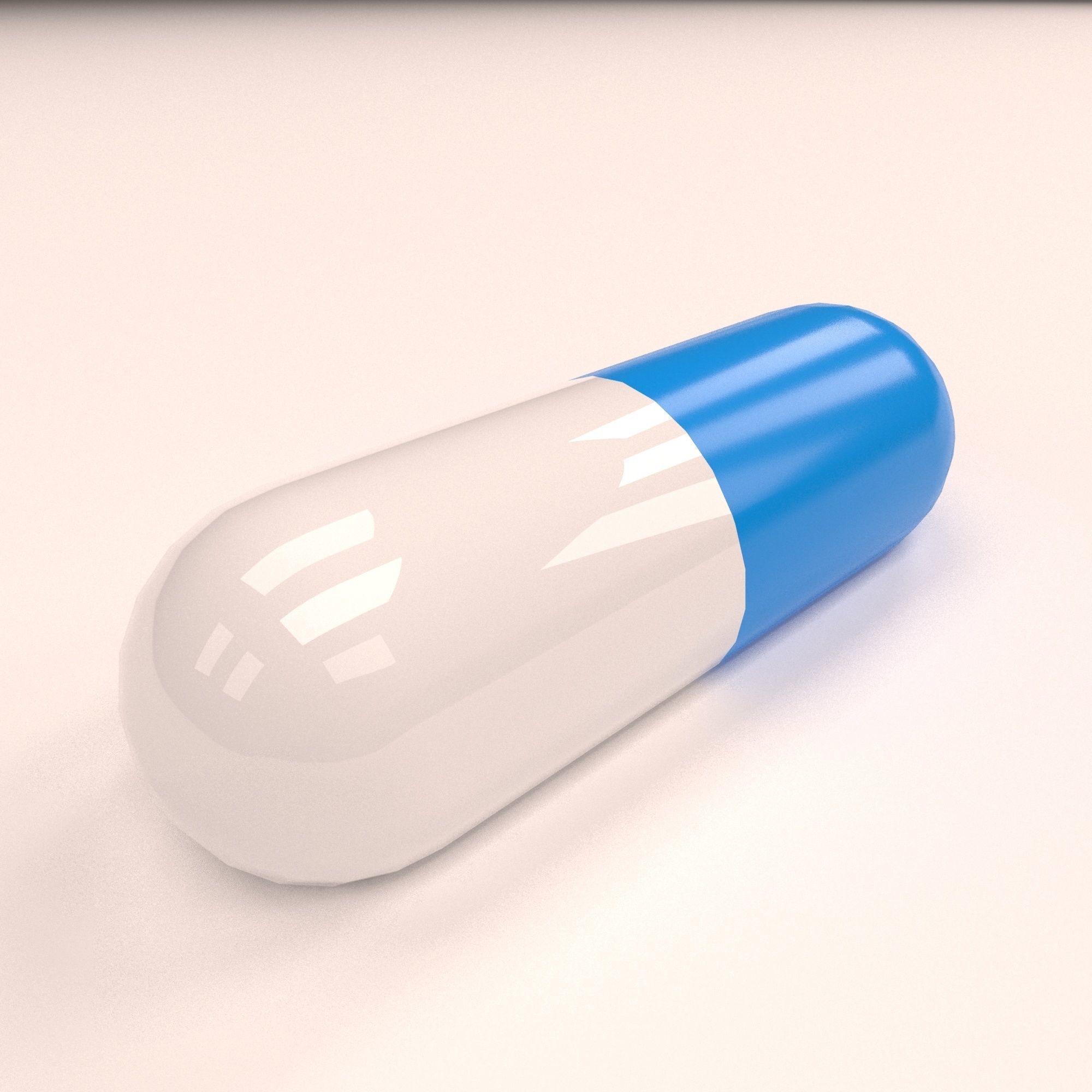 Pill  capsul 3D model_2