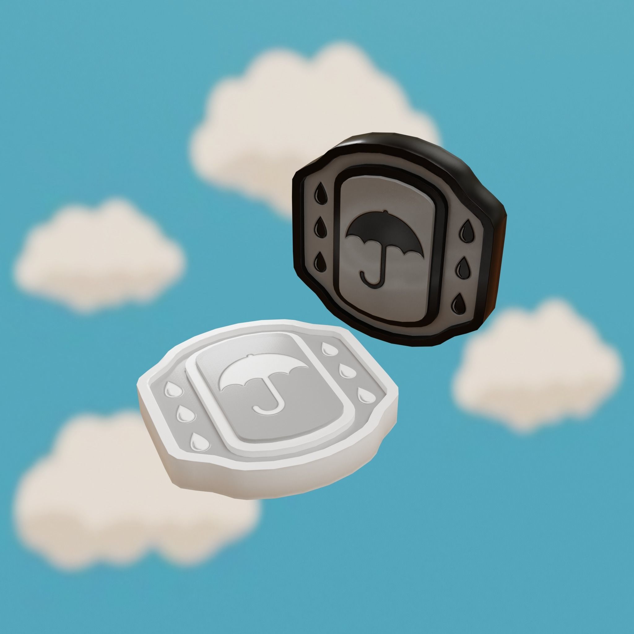 Cartoon Coins Pack06 Low-poly 3D model_32