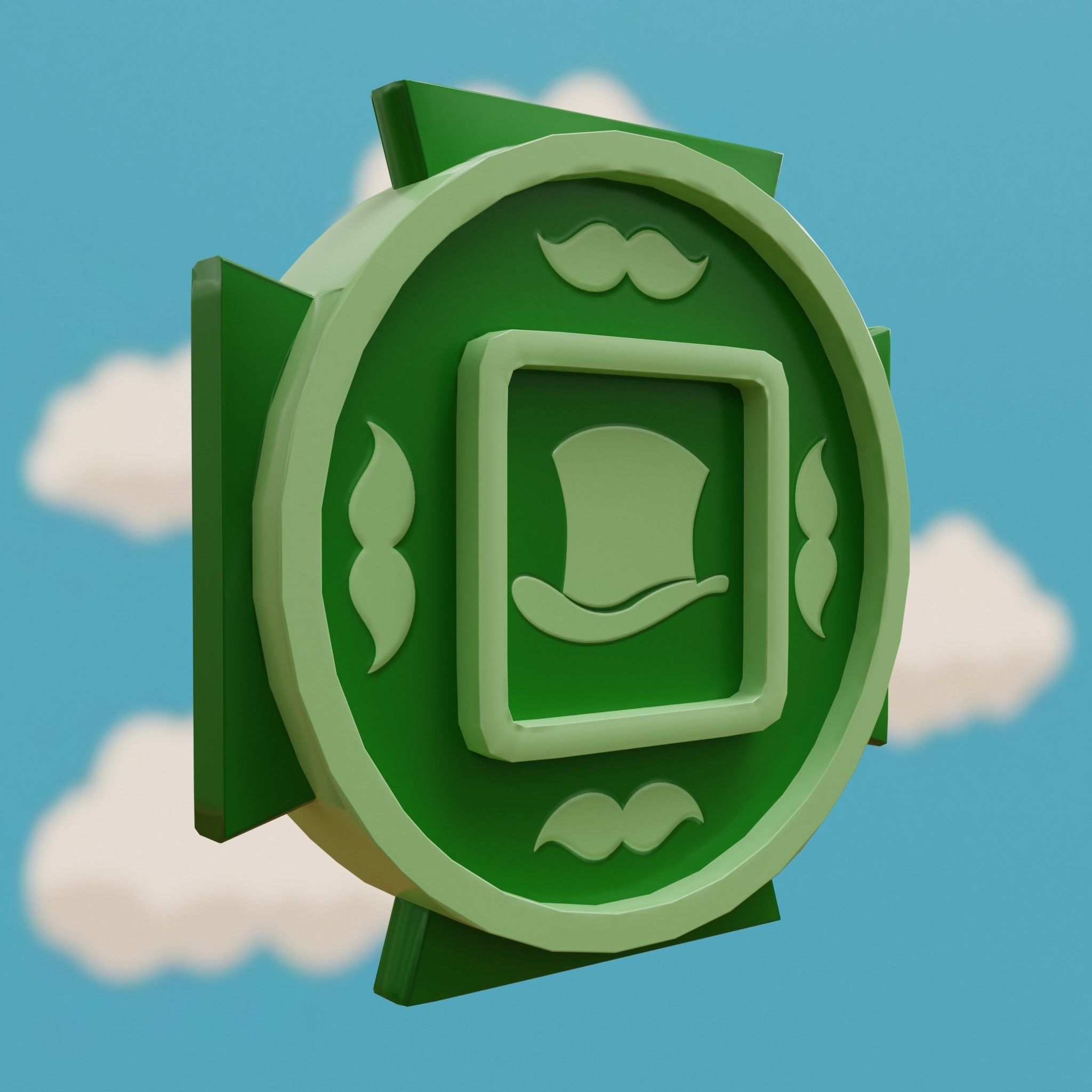 Cartoon Coins Pack06 Low-poly 3D model_2