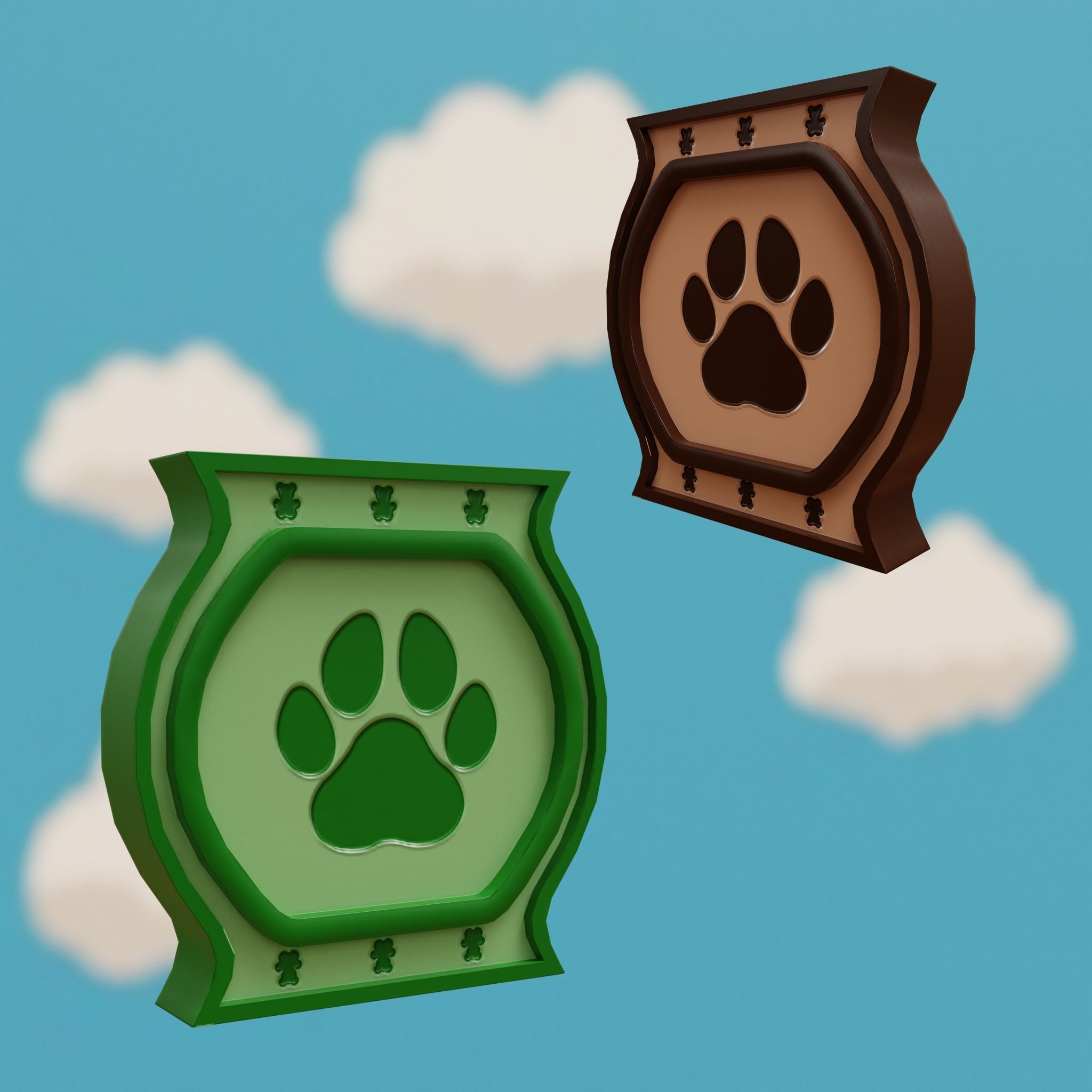 Cartoon Coins Pack06 Low-poly 3D model_12