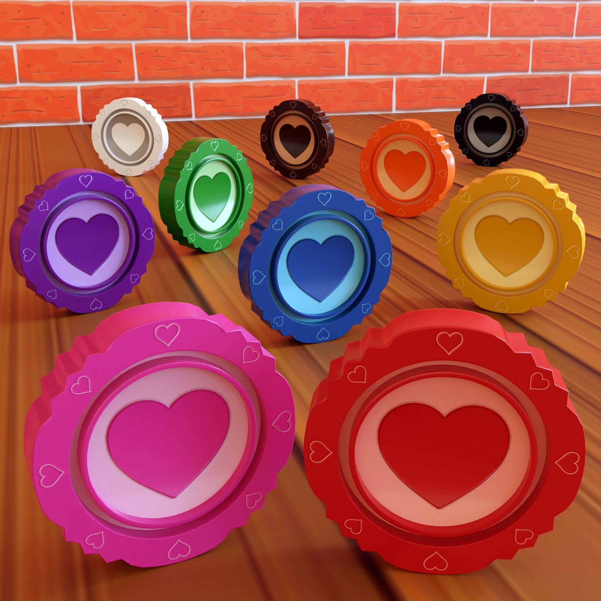 Cartoon Coins Pack06 Low-poly 3D model_24