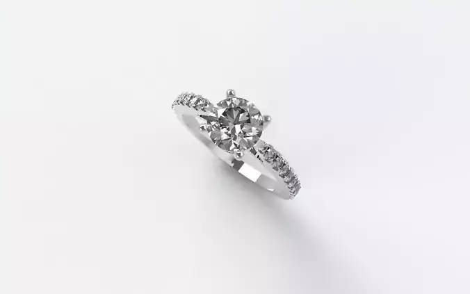 Solitaire with diamonds on the side