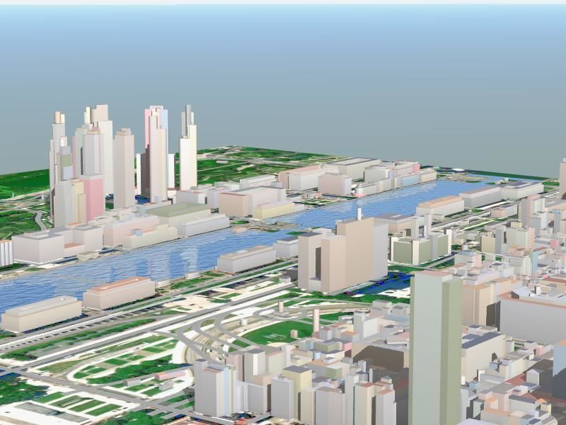 Buenos Aires City Low-poly 3D model_4