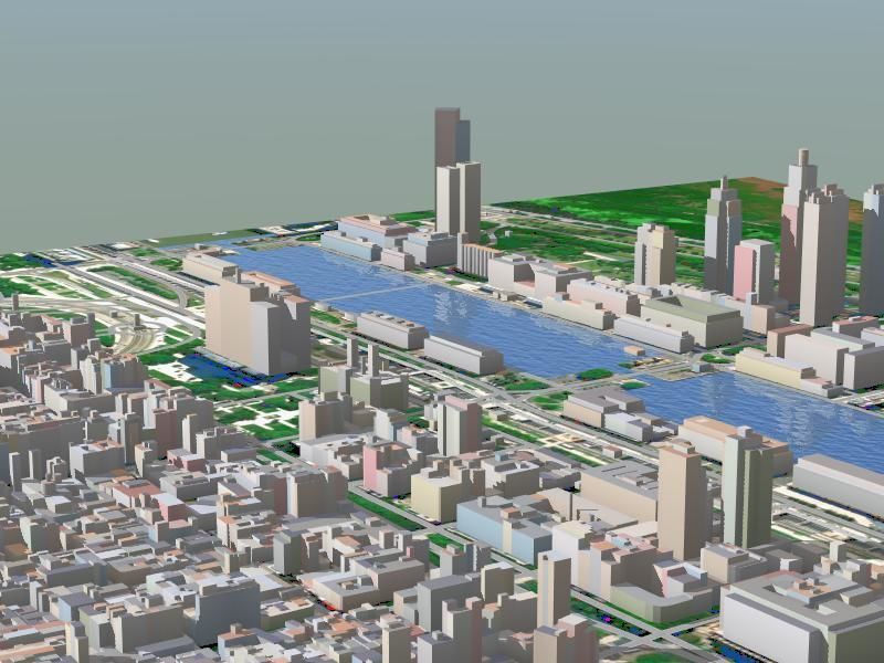 Buenos Aires City Low-poly 3D model_2
