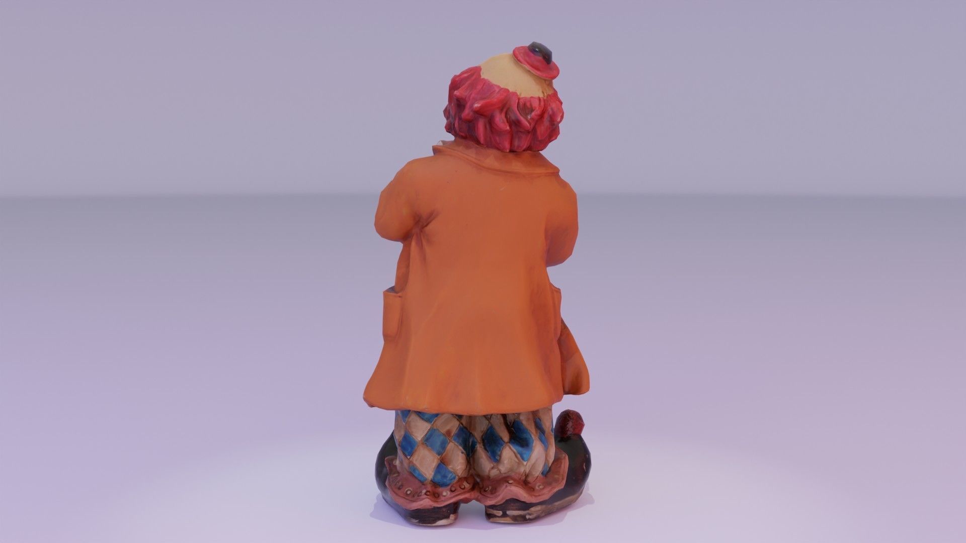 Clown statuette Low-poly 3D model_16